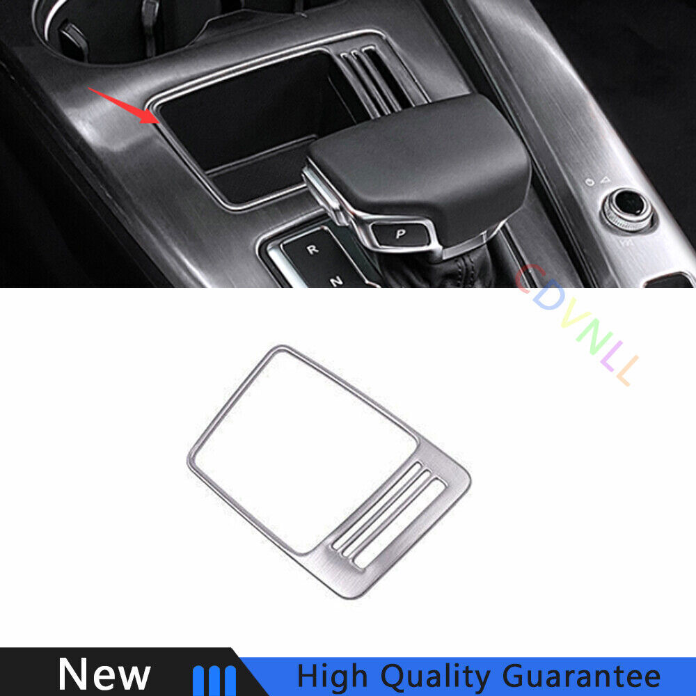 For Audi A4 A5 2020-2021 Silver Titanium Middle Console Storage Box Frame Trim