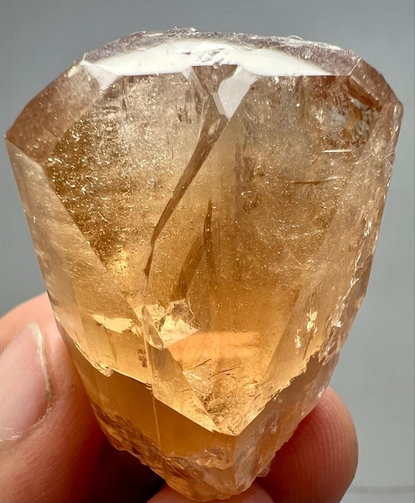 254 Carat Wow !!! Beautiful Top Honey Color Topaz Huge Crystal From Skardu @PAK