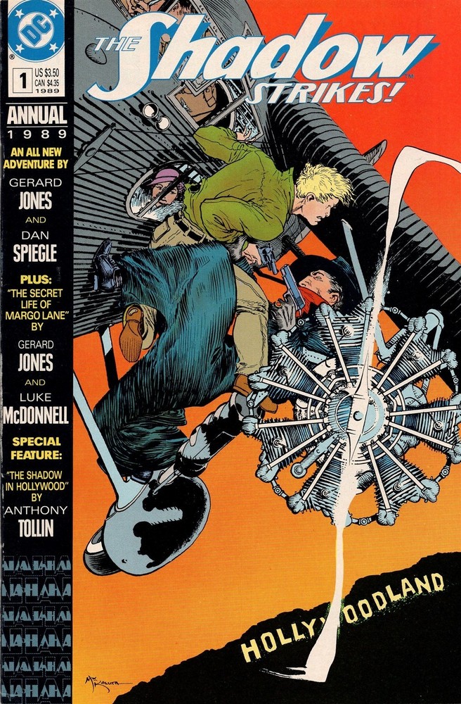 Shadow Strikes Annual #1 DC Comics 1989 Kaluta cover pulp hero in 1935 Hollywood