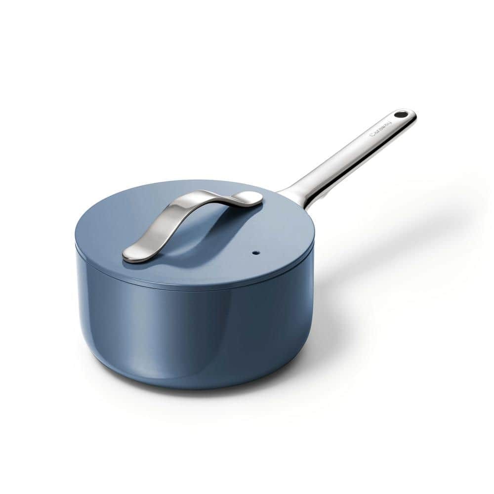 1.75 qt Navy Ceramic Non-Stick Saucepan  