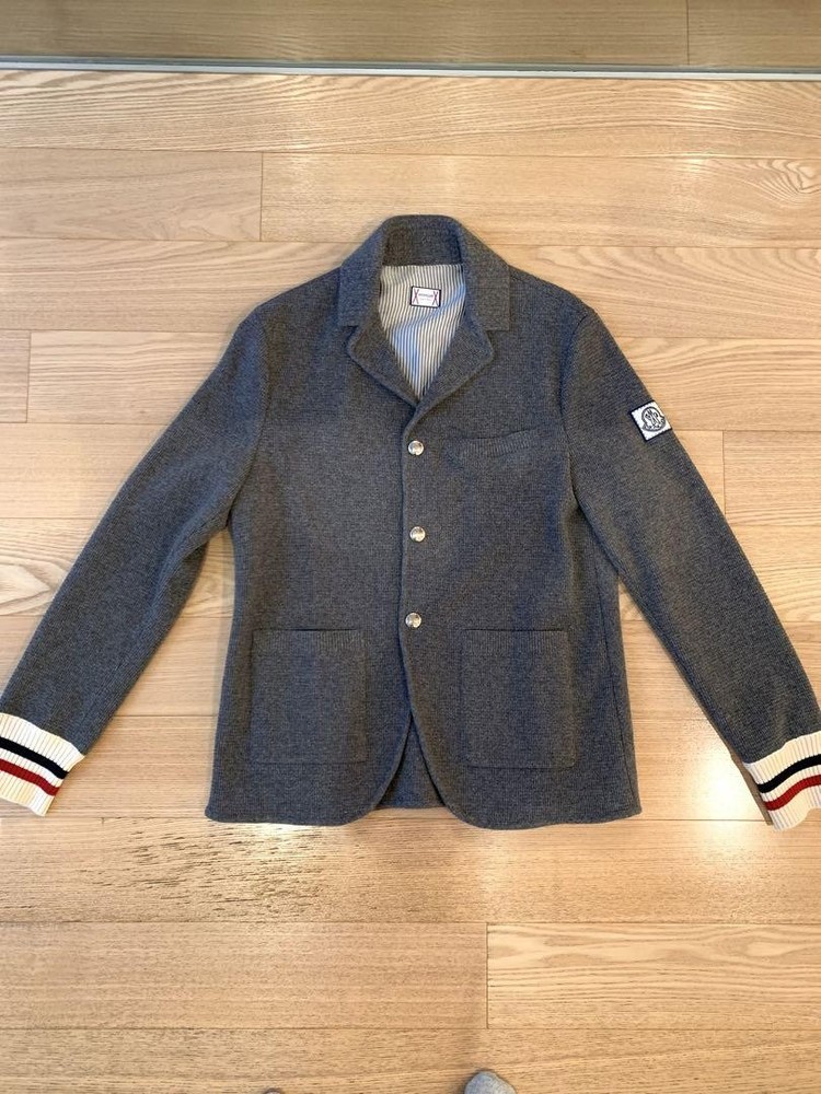 Moncler Gamme Bleu Rare Knit Jacket Size L Mens 3 Excellent Condition