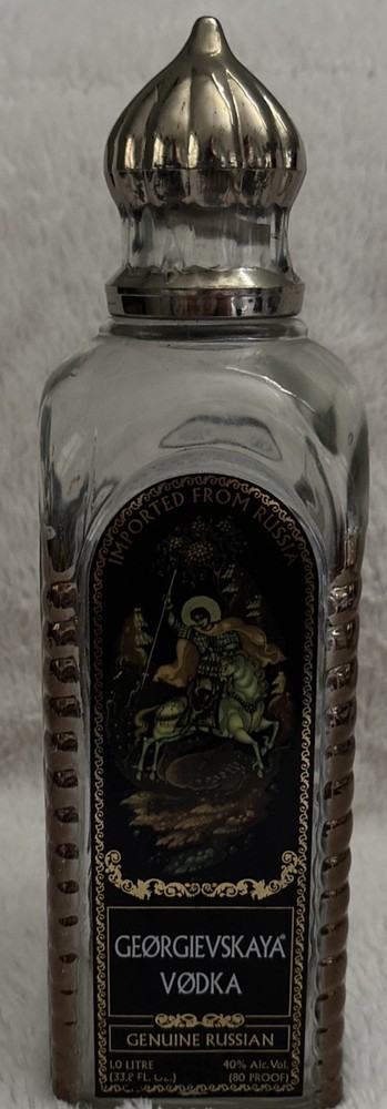Russian Georgievskaya Vodka Decorative Empty Bottle