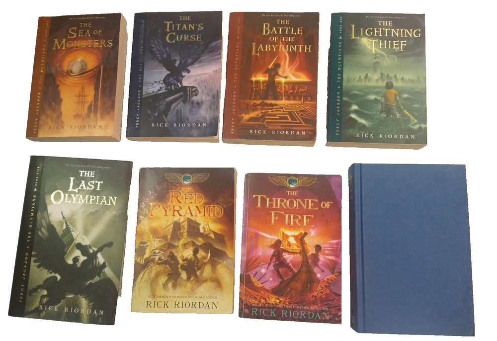 Rick Riordan Percy Jackson & Kane Chronicles Lot of 8 Books Good Condition