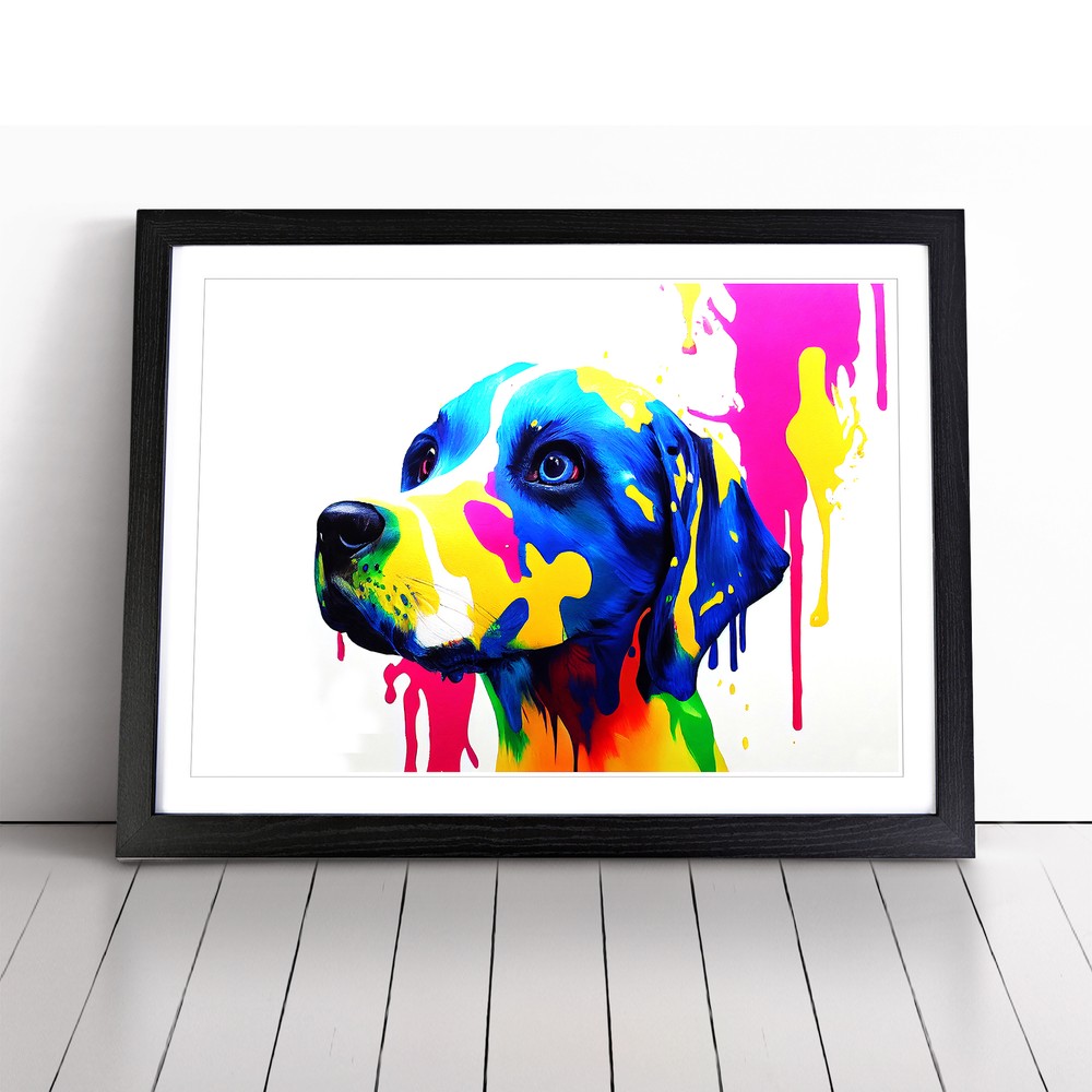 Dog Vol.6 Abstract Wall Art Print Framed Canvas Picture Poster Decor Living Room