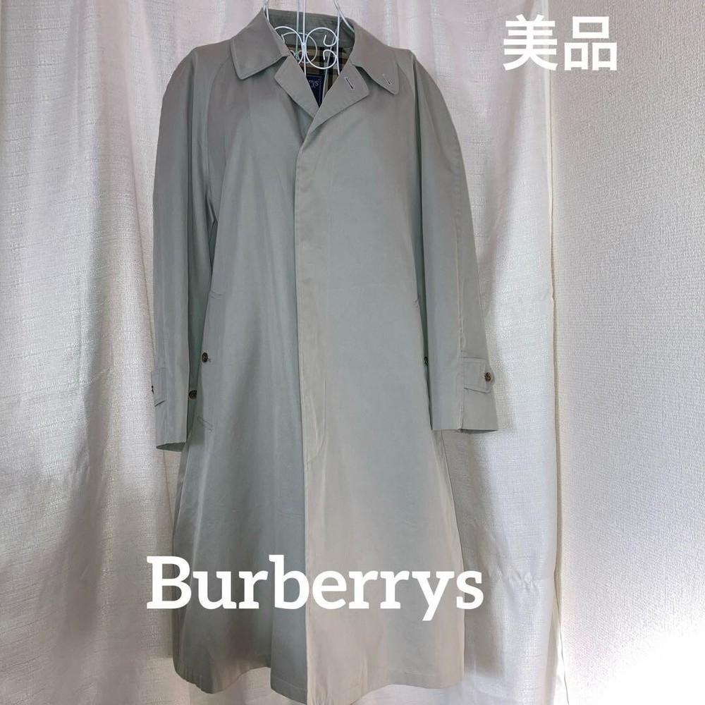 Burberry Trench Coat Nova Check Spring Coat Pastel Khaki Men Size 170-92-5 Used