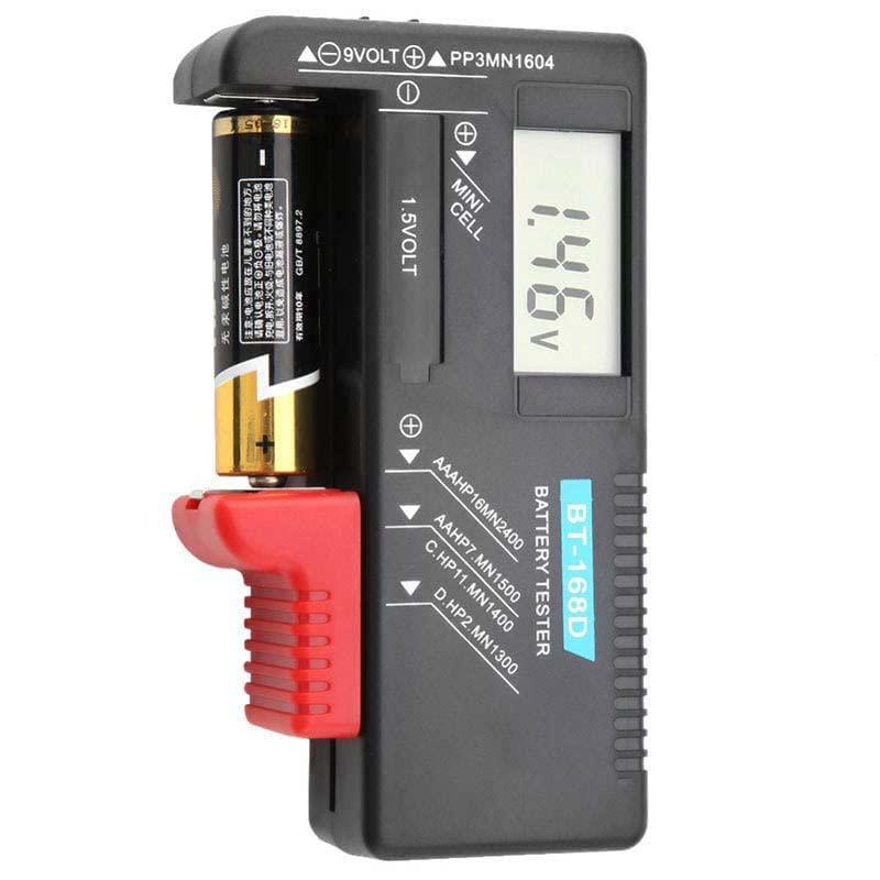 ® LCD Digital Battery Tester Volt Checker Multi Size for AA AAA C D 9V 1.5V Butt