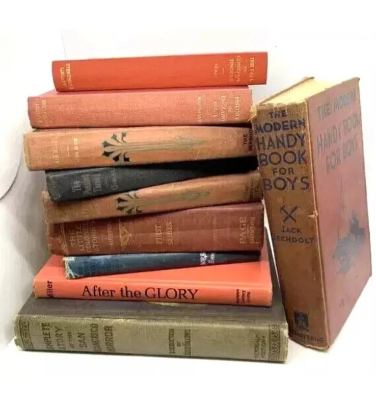 SALE! Lot of 6 Old Hardcover Books for Library Decor 🏷️📚 Don’t Miss Out!