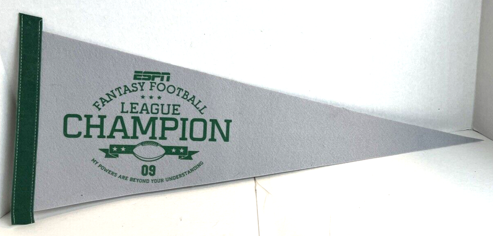 ESPN Fantasy Football Pennant 2009 League Champion Mail In 1st place Prize