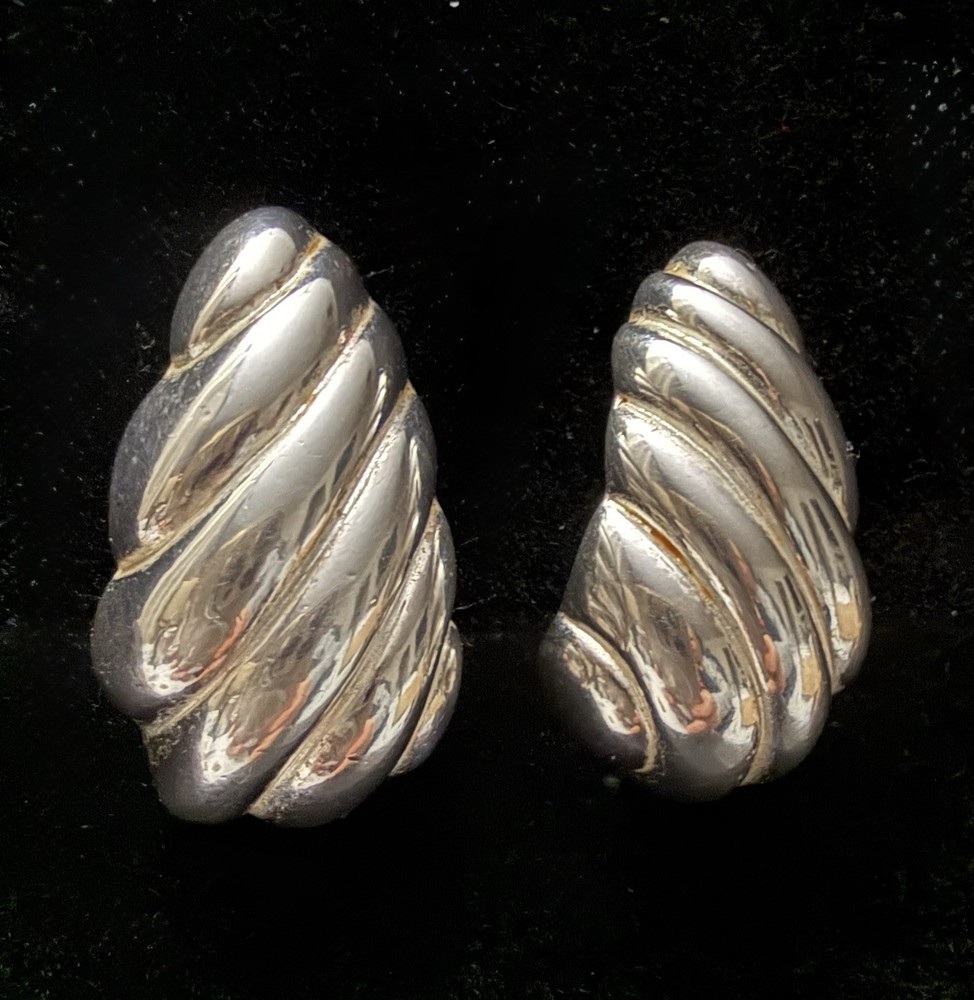 Marked Fernando Originals Inc Silver-Tone Clip On Earrings