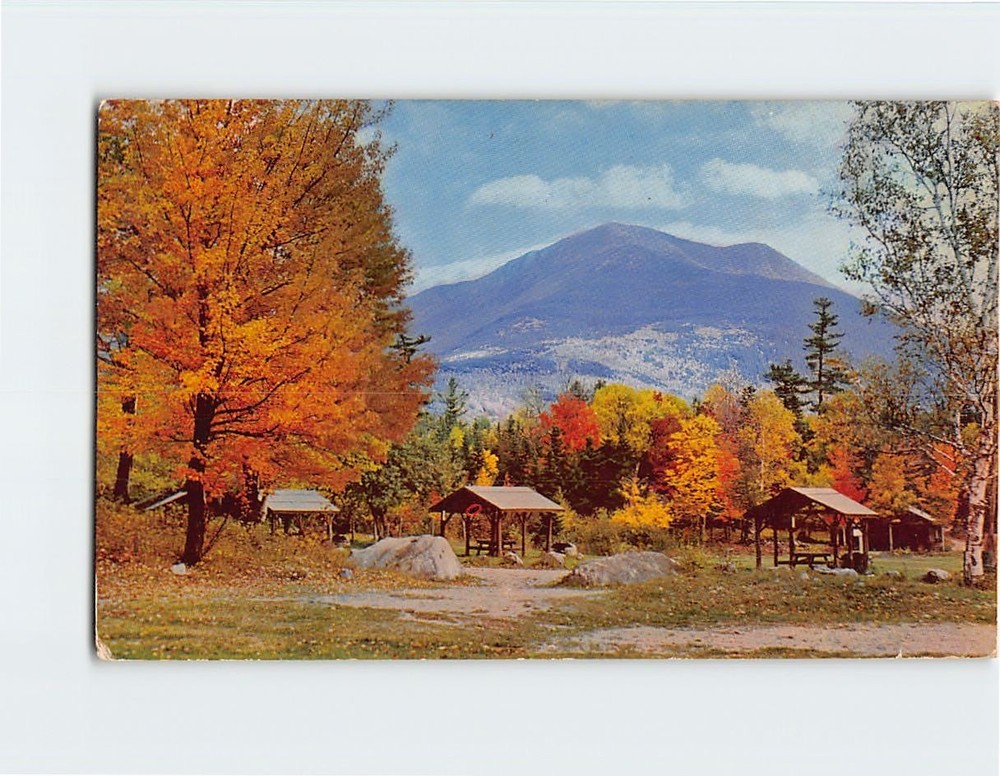 Postcard Mt. Katahdin From Katahdin Stream Camp Site Baxter State Park Maine USA