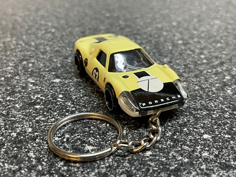 Porsche 904 Carrera GTS Keychain for Hot Wheels Matchbox Yellow Diecast