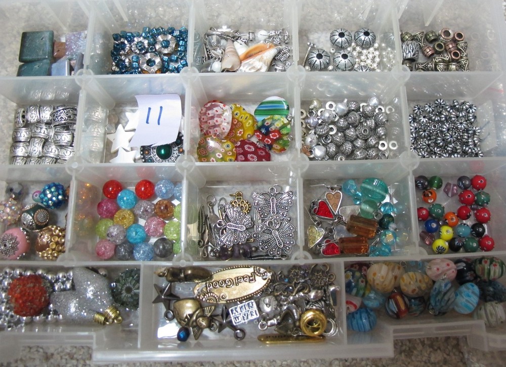 Glass Beads Many Colors Beautiful! Great For Beading Necklaces & Bracelets Look