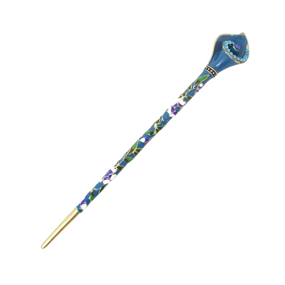 Cloisonn Vintage Hair Stick With Calla Chinese Traditional Style Fashion Hair...