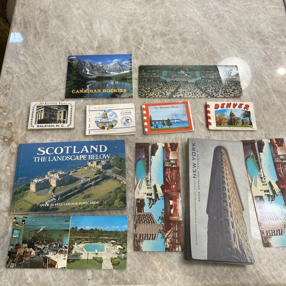 LOT OF 11 1990s SOUVENIR POSTCARDS  VINTAGE TRAVEL & TOURISM