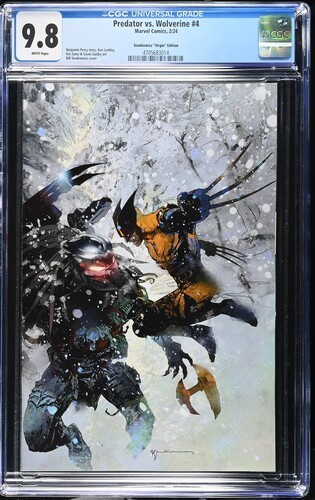 Predator vs Wolverine #4 Rare 1:100 Sienkiewicz virgin variant  CGC 9.8 NM/M Gem