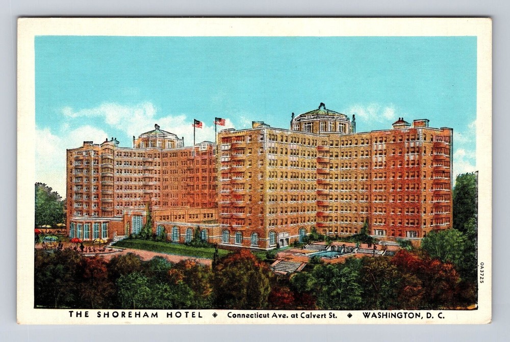 Washington DC-The Shoreham Hotel, Advertisement, Antique, Vintage Postcard