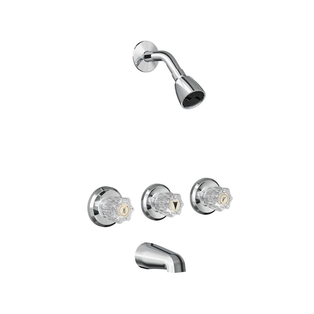 PROFLO PF1033G2 Tub and Shower Trim Package - Chrome