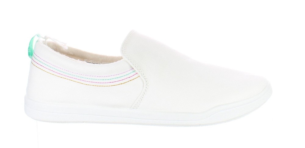Vionic Womens Marshall White Casual Flats Size 8.5 Comfortable Slip-On Shoes 7085572