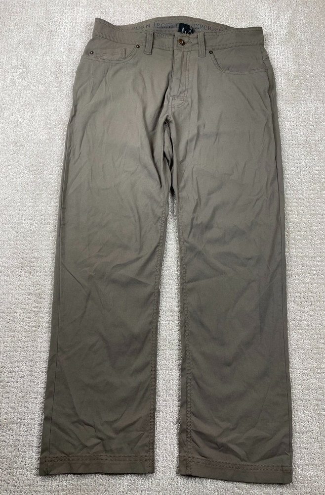 Prana Pants Mens Size 32 Brown Slim Fit Stretch Utility Hiking Outdoors Gorpcore