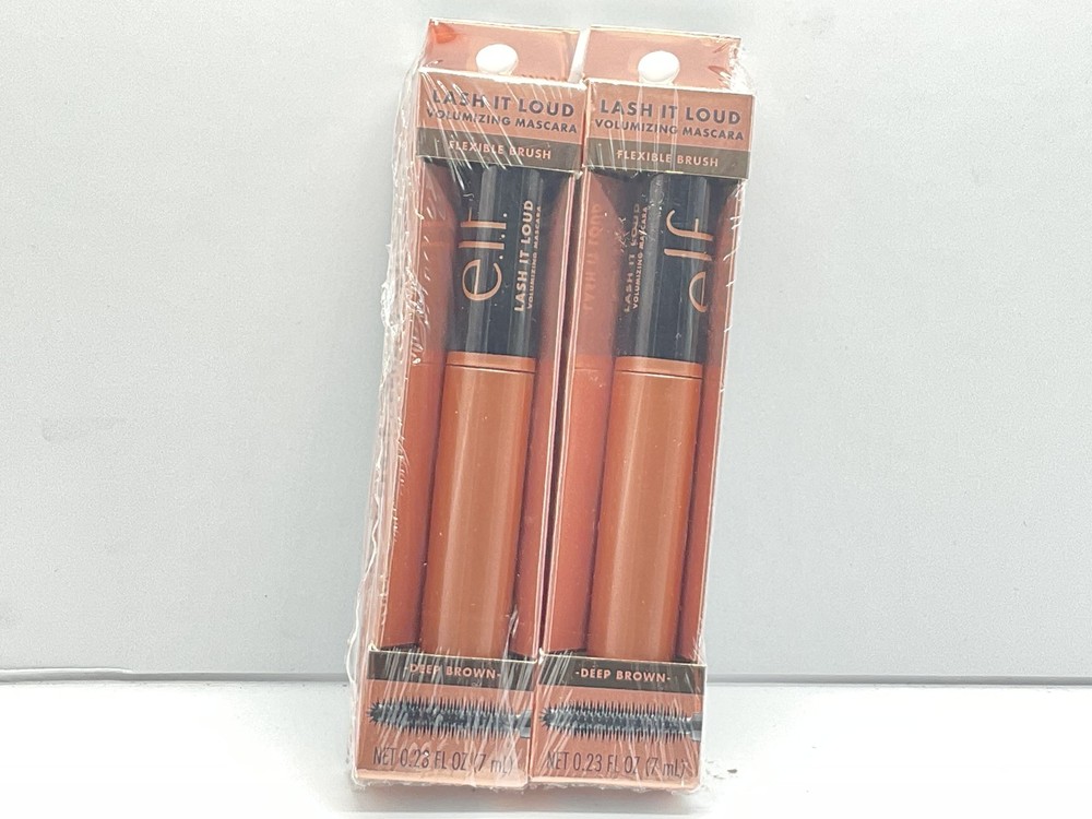 2 PACK - e.l.f. Lash It Loud Mascara Volume & Definition 0.23 Oz – Deep Brown