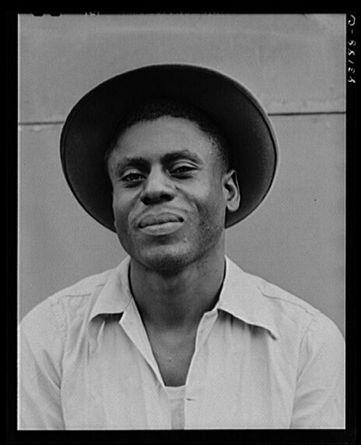 Photo:Bridgeton New Jersey 1930s Black Worker Portrait Hat FSA