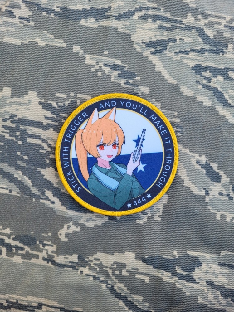 Atamonica - Trigger waifu Ace Combat anime girl pinup morale war airsoft patch-image