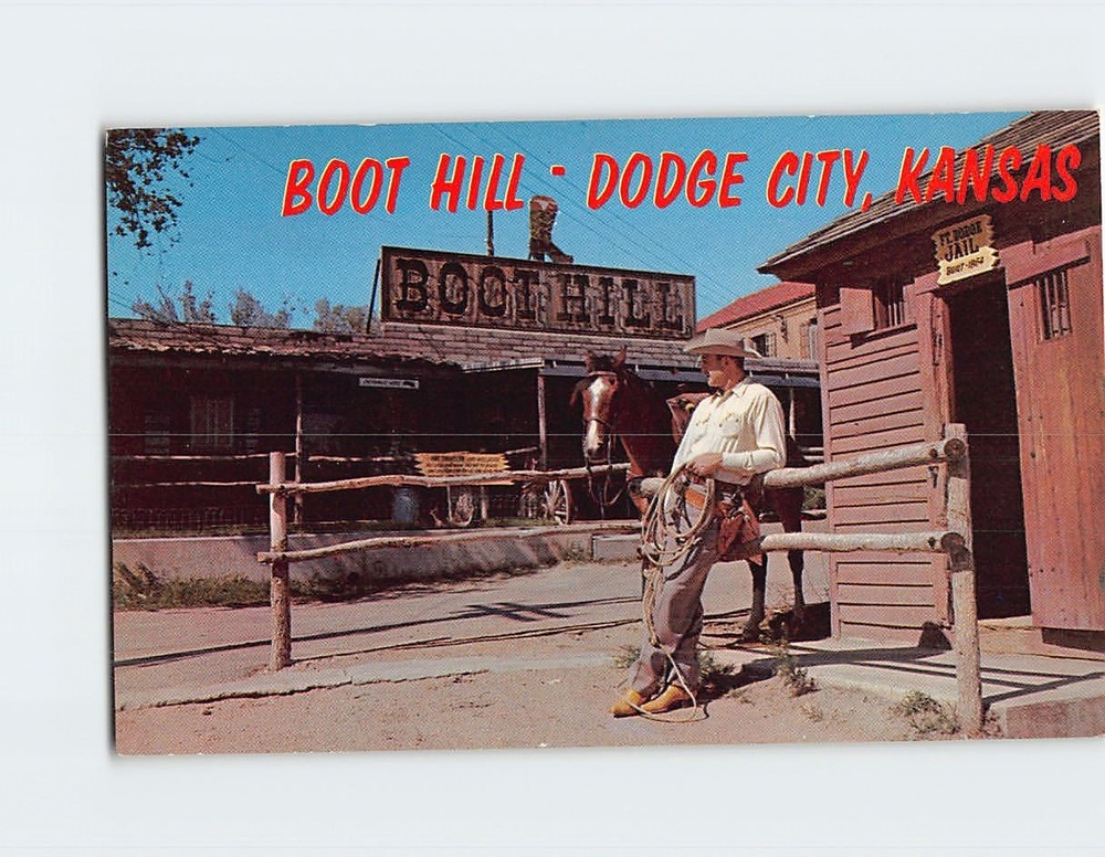 Postcard Boot Hill Dodge City Kansas USA