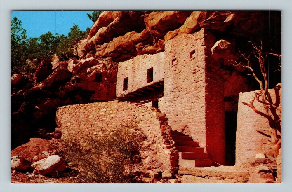 Manitou Springs CO-Colorado, Cliff Dwellings Museum House Ruins Vintage Postcard