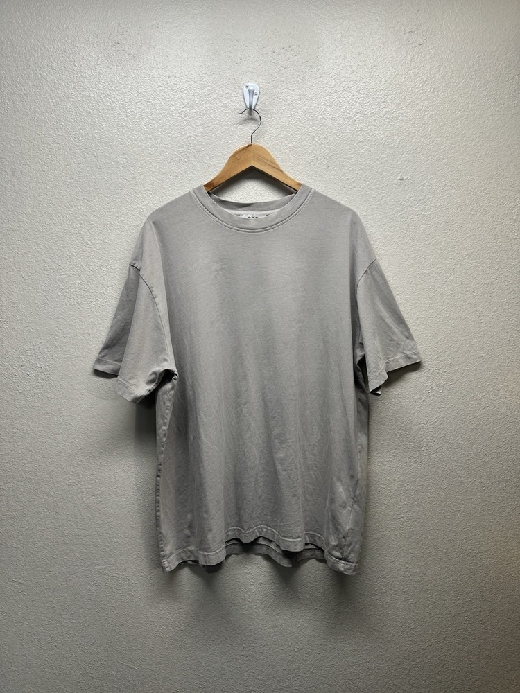 COS Oversized T Shirt Womens XL Gray Minimalist 100% Cotton Boxy Tee