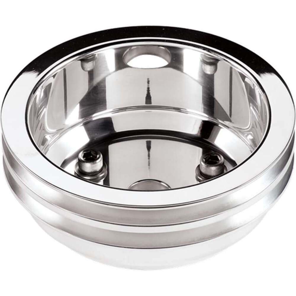 Fits SBC 2 GRV Crank Pulley LWP Polished by Billet Specialties 78220