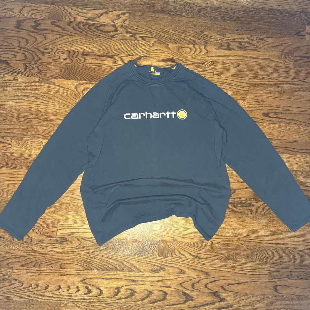 Men's Black Carhartt Long Sleeve Shirt Size Large