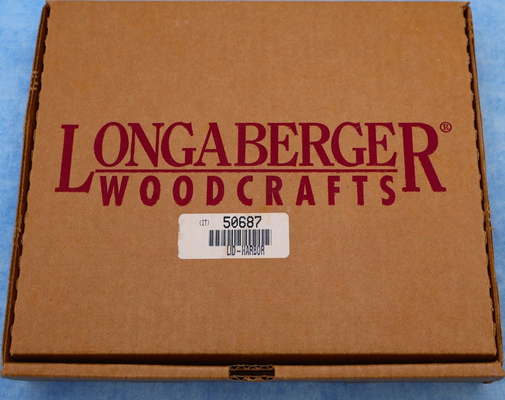 Longaberger Woodcrafts Harbor Basket Lid 50687 w Original Box