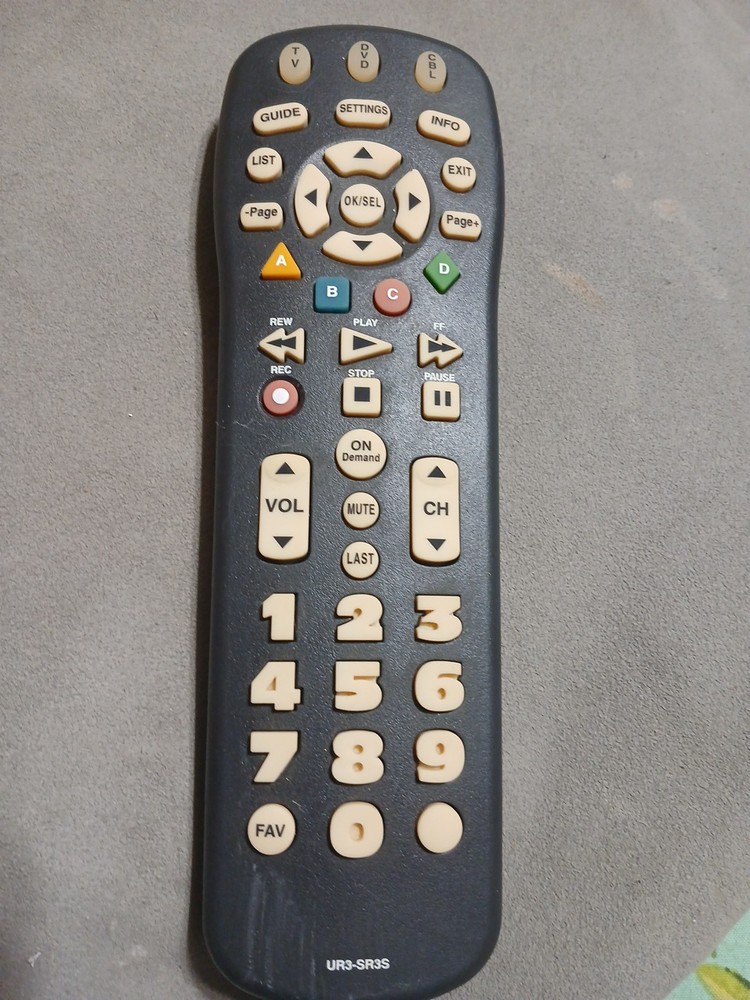 Spectrum - Universal UR3-SR3S  TV Cable Big Button Remote Control