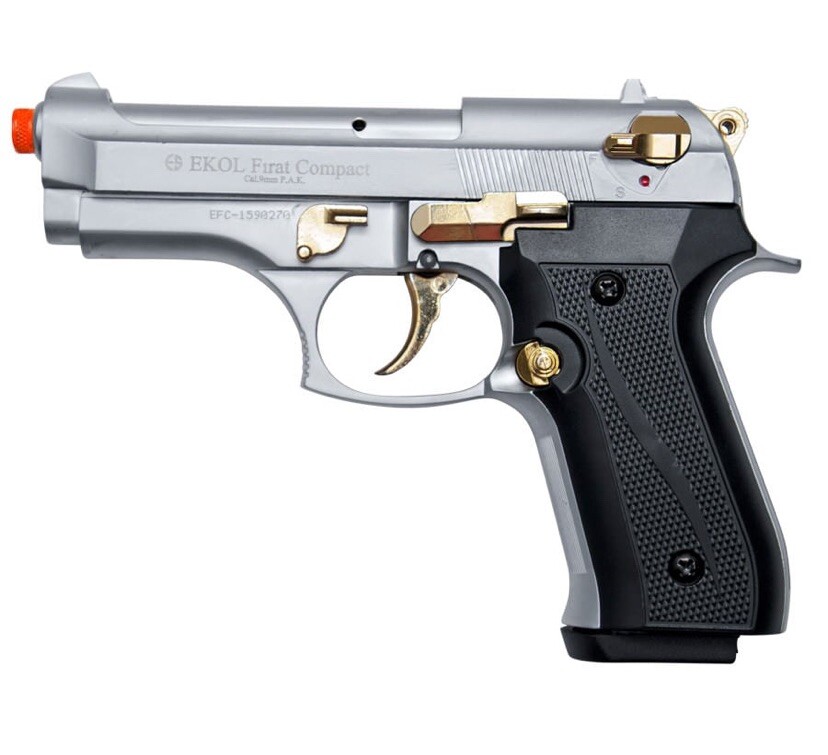 V92F Nickel Compact Movie Replica with Gold Accents  