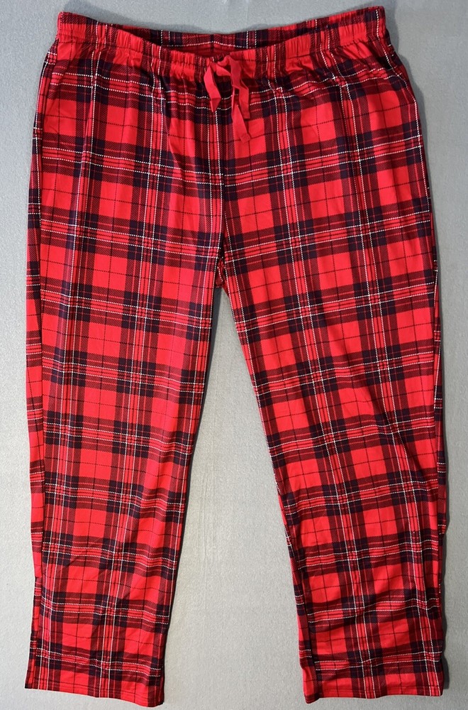 Croft And Barrow Pajama Pants Size XL Womens Plaid Pull On Loungwear Drawstring