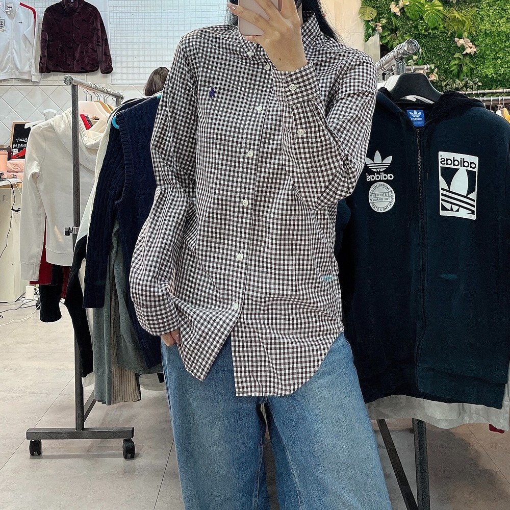 Polo Ralph Lauren Chocolate Brown Gingham Checked Shirt