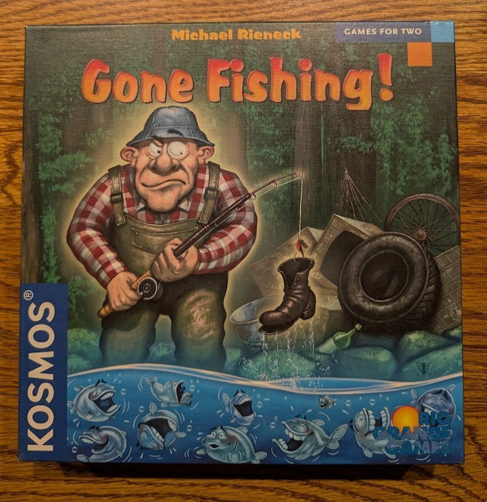 Gone Fishing! Kosmos Rio Grande Board Game 2 Player Fishing Game, Complete