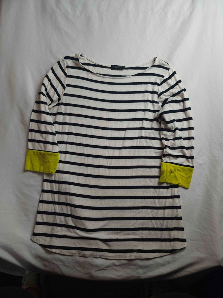 Colette Top Womens M Breton Stripes Minimalist Parisian Chic Nautical Clean Girl