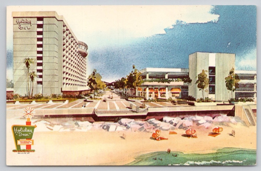 Vintage Holiday Inn by-the-Sea Ventura California Chrome Postcard