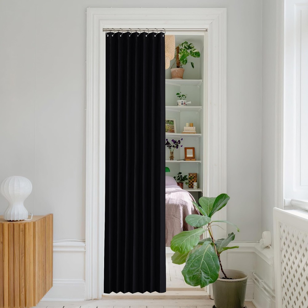 80-Inch Blackout Curtains Thermal Insulated Room Darkening Doorway Window Drapes for Privacy