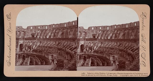 Photo:Rome Italy 1902 Colosseum Interior Stereoview Roman Amphitheater