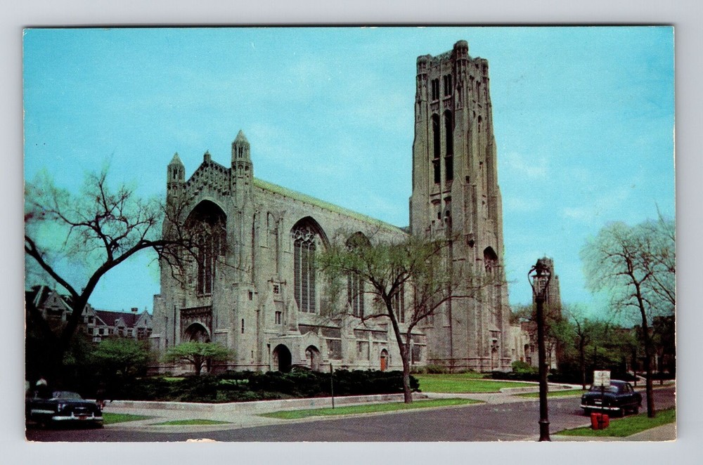 Chicago IL-Illinois, Rockefeller Memorial Chapel, Vintage Postcard