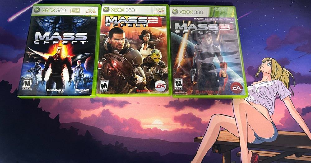 Mass Effect 1, 2, & 3 Trilogy Bundle Xbox 360 - CIB - TESTED Excellent Condition