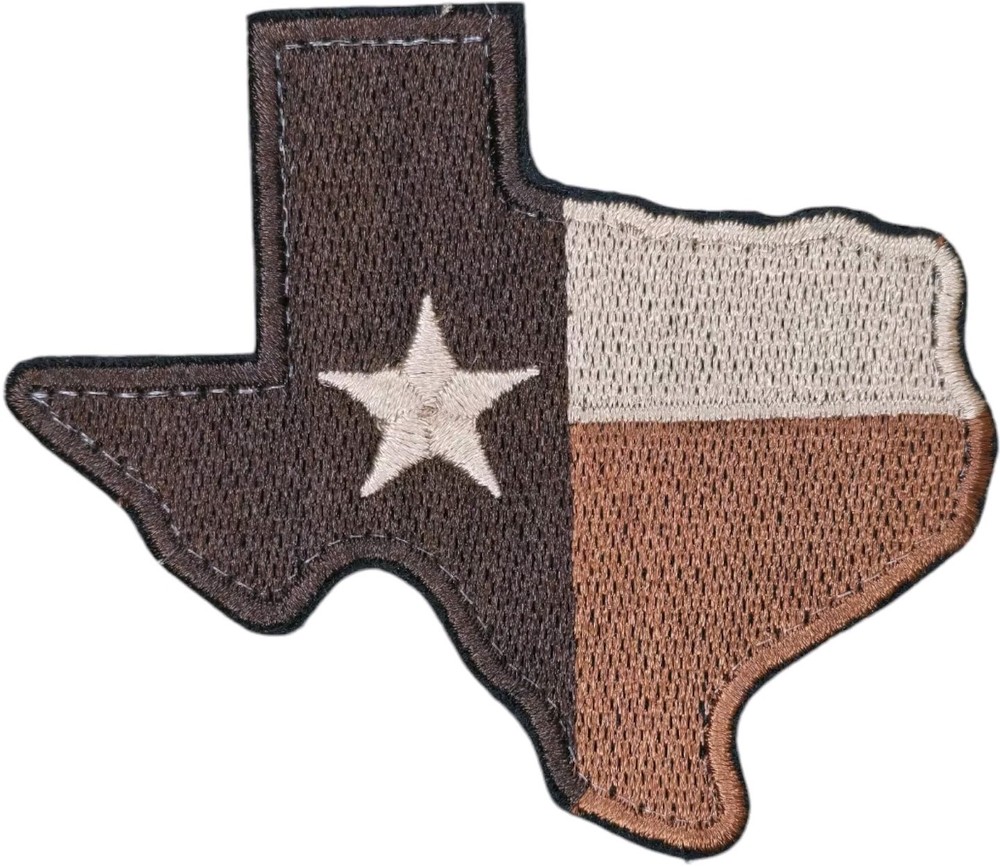 TEXAS FLAG MAP STATE DESERT TACTICAL HOOK MORALE PATCH