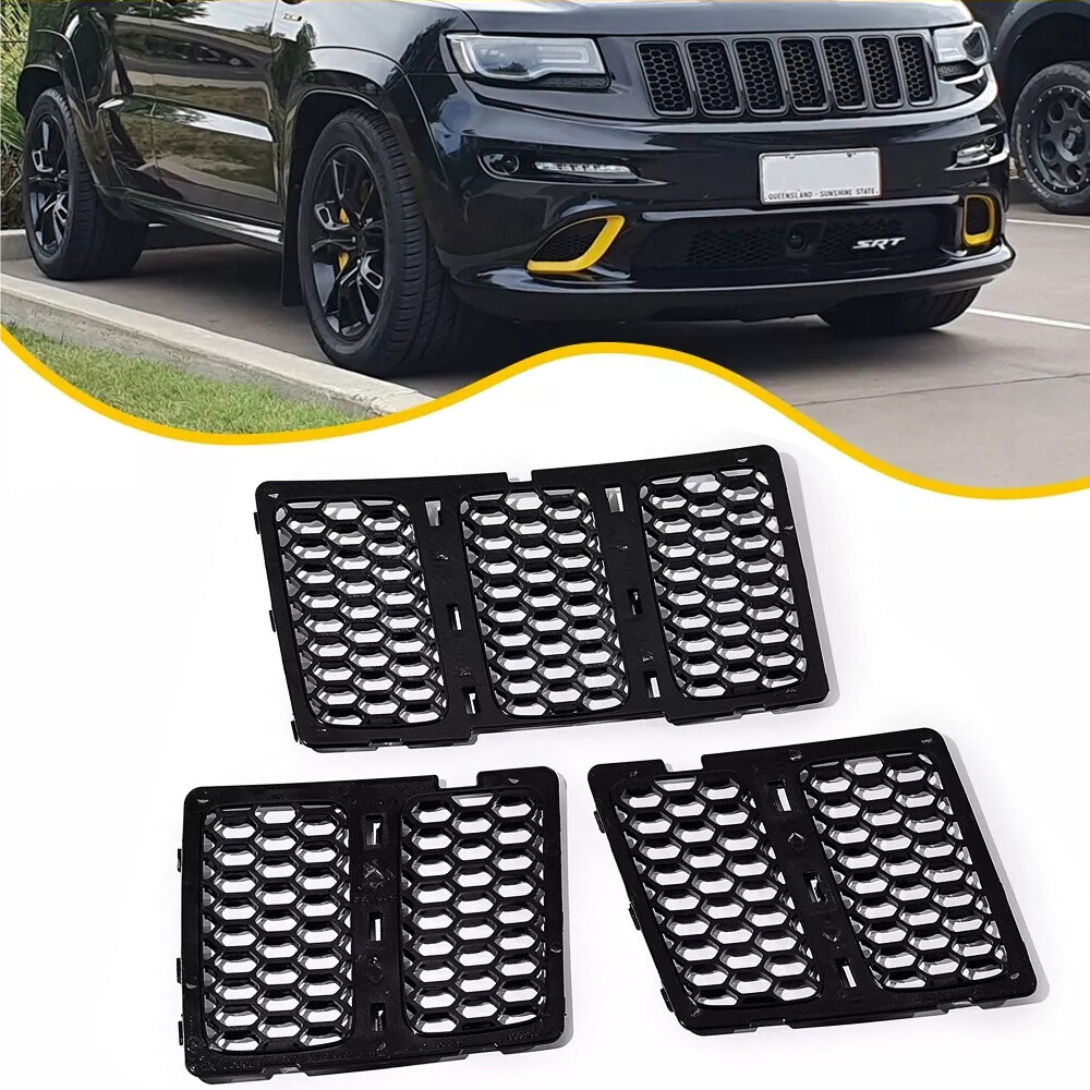 For Jeep Grand Cherokee 2014-2016 Black Honeycomb Matte Mesh Grille Insert Cover