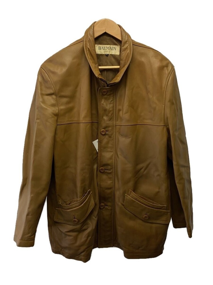 Balmain Leather Jacket Blouson/L/Sheep Leather/Cml/6709A 3499