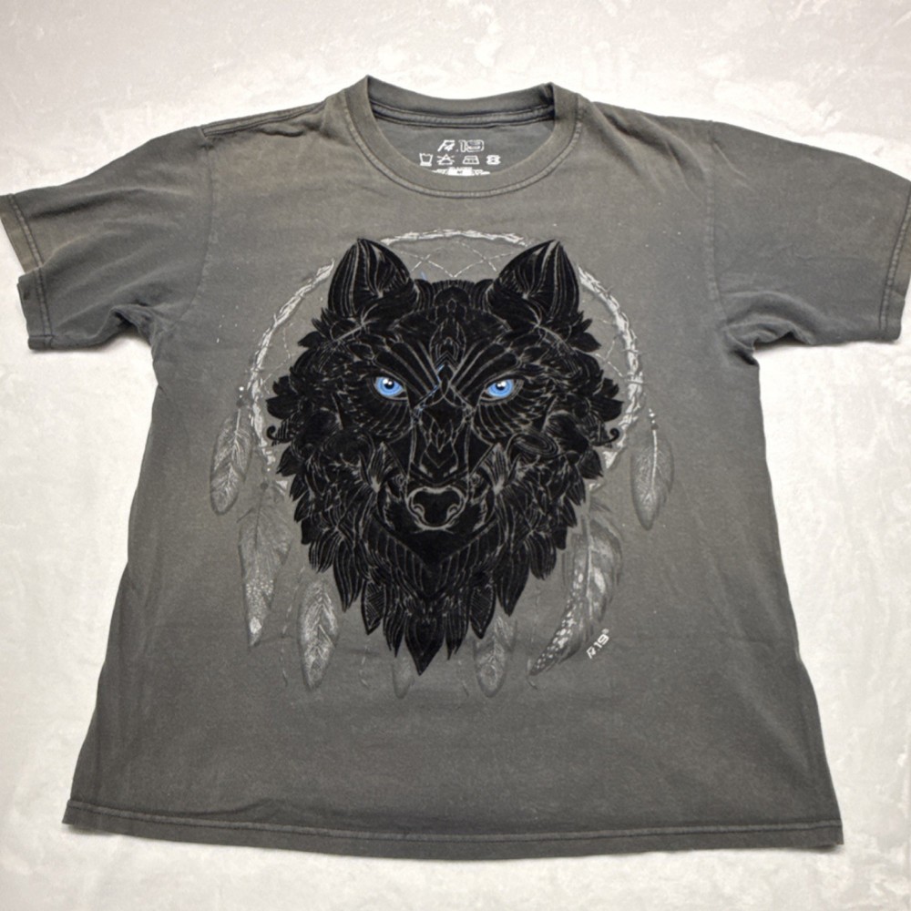 The Mountain Wolf Graphic Men's Cotton Jersey T-Shirt Crew Neck Size L