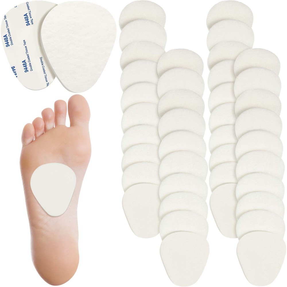 40 Pcs Metatarsal Pads for Ball of Foot Pain Relief 1/4 Inch Thick Cushions