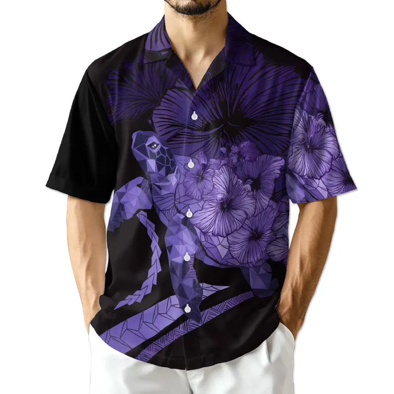 Polynesian Sea Turtle Hawaiian Shirt Men Women Aloha Beach Summer