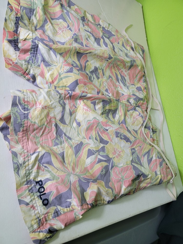 Polo Sport Ralph Lauren Swim Trunks Shorts Floral Tropical Mens Medium